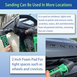 ZOTA 12Pcs Car Buffing Kit, 2"/ 3" Sponge Polishing Pad with 2 Set Carbon Brush, 2"/ 3" Base Plate [5/16-24Unf] Screw Connection, Drill Polisher Attachment Suitable for 2"/ 3" Dual Action Polisher