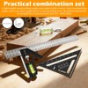Combination Square Woodworking Ruler 7inch Carpenter Square Wood Working Tools