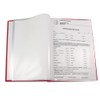Handmade Certificate Folder in Red Leather Look with Embossed Print
