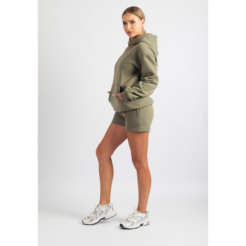 Carlheim Harper Lounge Women's Sweat Shorts, safari green, XL