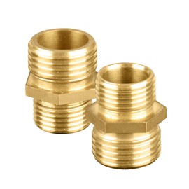 Thmxit 2Pack 3/4'' CSST Gas Line Fittings Male NPT Pipe Fitting Kit Brass Natural Gas Quick Connect Adapter Grill Propane Conversion Connector for Generator Heater Dryer