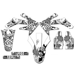 Senge Graphics Inc 2004-2018 CRF 250 X ZANY White Senge Graphics Kit Compatible with Honda - Base Kit, 19/21