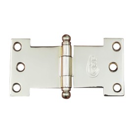 Parliament Hinges for Doors, Shutters, or Windows, 4 5/8 Inch x 2.5 Inch, 2 Pack (Polished Brass)