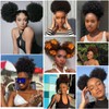 HEVAYO KISS Afro Puff Drawstring Ponytail 2Pcs Short Synthetic Kinky