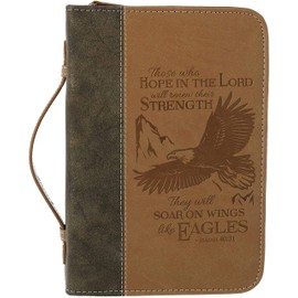 Divinity Boutique Bible Case for Men and Boys - Extra-Large Faux Leather Bible Cover for Church, Study, Travel - Fits Books up to 10” x 7.5” x 1.5”