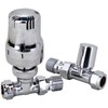 Greened House Haxby Straight Chrome Thermostatic Radiator Valve / Towel
