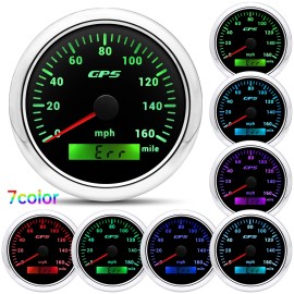 GZSMH 6 Gauge Set 85mm GPS Speedometer 160MPH Tacho 8000RPM Gauge for Boat Car Truck
