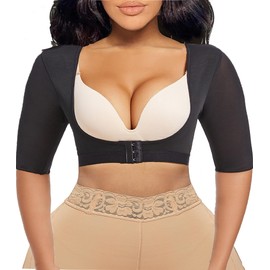 VENDAU Upper Arm Compression Sleeve for Women Lipo Posture Corrector Bra Back Fat Shapewear Arm Shapers Fat Slimmer Reducer Faja