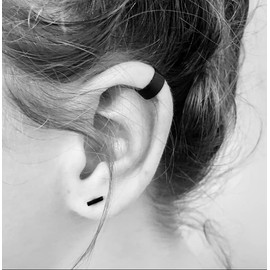Matt black ear cuff | Black ear cuff | Non pierced ear cuff
