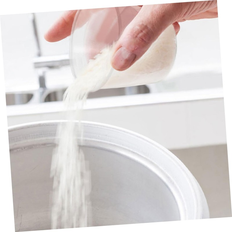 BIUDECO 5pcs Small Plastic Measuring Cups for Rice Scaled Kitchen