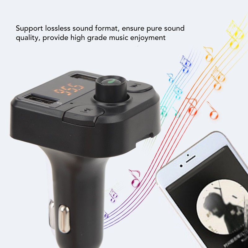 Car Bluetooth Receiver Lossless Sound Multifunctional Charging Function Music Radio
