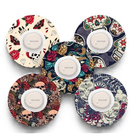 GrifGrips CGM Covers Adhesive Patches — Waterproof Spot 3" Overpatch CGM Tape Sensor Covers Patches Compatible for Libre 2 - Pre-Cut Design, Extreme Adhesive Formula - 5Pc