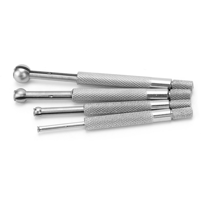 4Pcs Bore Gauge Telescopic BallType with Diamond NonSlip Handle Measuring