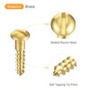 sourcing map Wood Screws M3 x 16mm Slotted Round Head