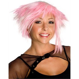 pink short wig,wig for adult CYBER PIXIE WIG