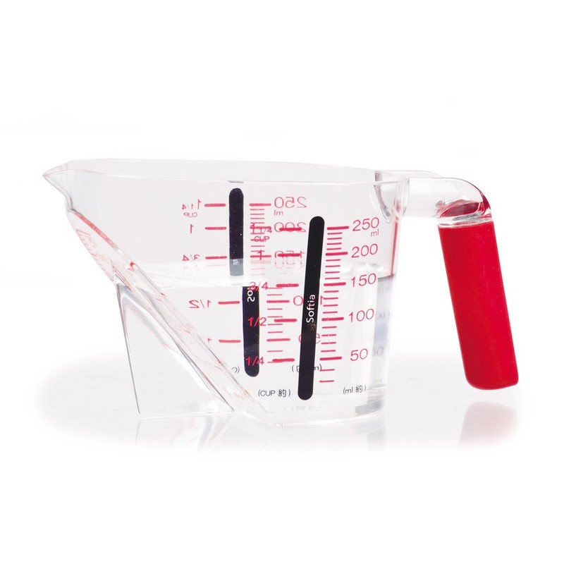 パール金属 Softia 上から量れる計量カップ250 レッド