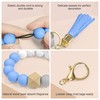 wocoxo - Llavero de pulsera de silicona con abalorio elásticas