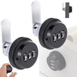 WTpin Set of 2 Digit Code Mailbox Lock, 3 Digital Combination Lock, Drawer Lock, Zinc Alloy, Combination Cam Lock, Protect the Security of File Properties (20 mm)