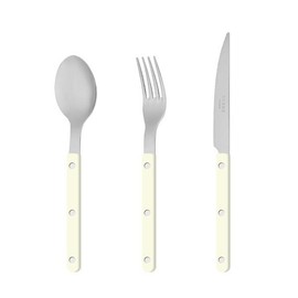 Trinice Sabre Paris Bistro Shiny Cutlery 1-Person Dinner Set 3P (Spoon + Fork + Knife) / 트리니체 사브르 파리즈 비스트로 샤이니 커트러리 1인 디너세트 3P (스푼+포크+나이프)