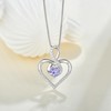 Lwsary Love Heart Pendant Necklace 925 Sterling Silver Infinity Necklace