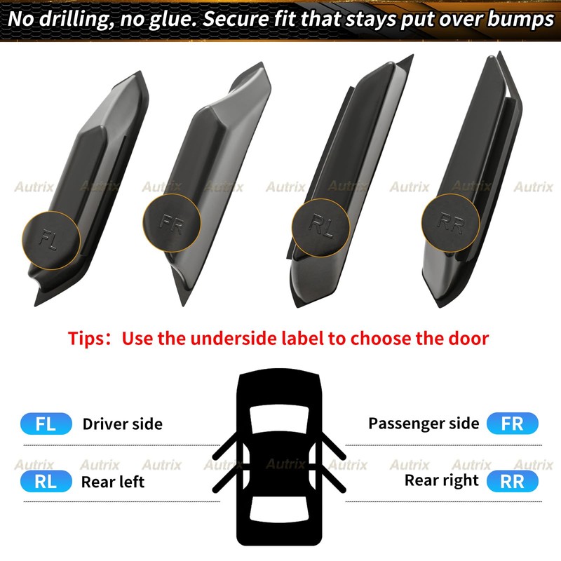 Autrix Door Handle Storage Organizer Compatible with 2021-2026 Ford Bronco