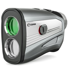 Golf Laser Rangefinder with Slope, CIGMAN 850/1200 Yards Rechargeable Golf Range Finder Magnetic, Continuous Scan for Hunt, High-Precision LCD/OLED Screen Flag Pole Lock Vibration, 7X Magnification