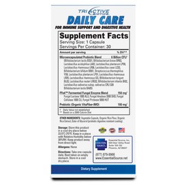 TriActive Biotics Daily Care - Probiotics for Women and Men, Prebiotic Blend with 6 Billion CFU - Probiotics for Digestive Health - Support Gut Health, Immune Defense - 30 Capsules