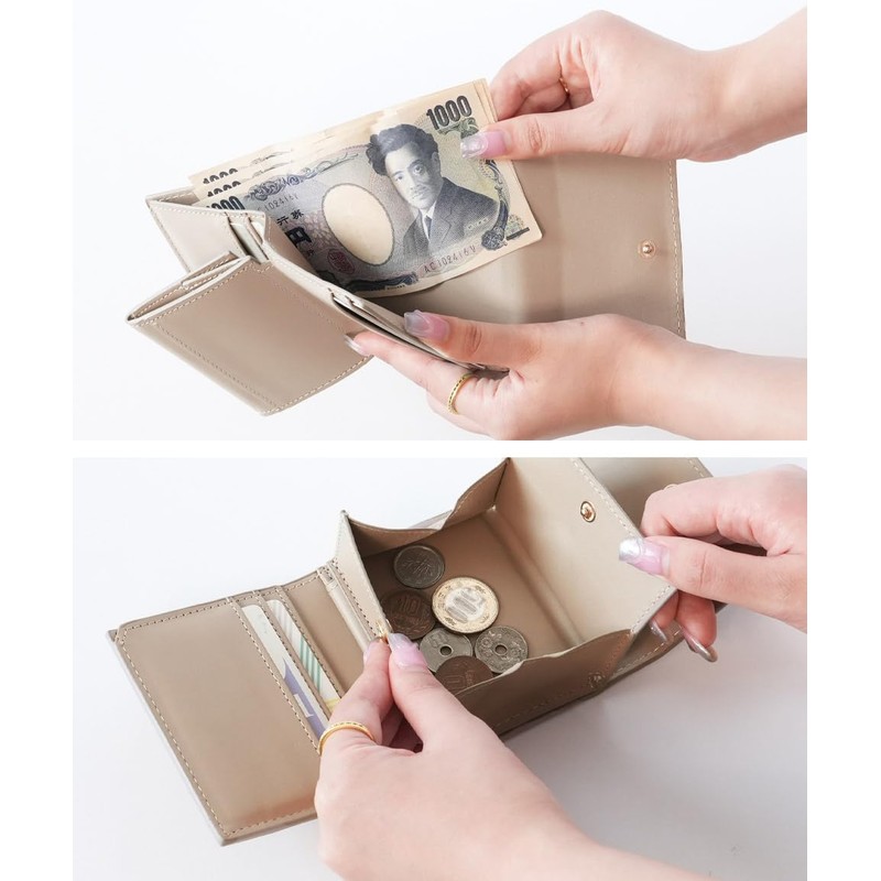 Alto Rose Trifold Wallet, Compact, Cute, Mini Wallet, Women's, Quilted,