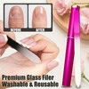 6 Pcs Glass Nail File Polisher Set for Natural Nails,