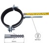 SKIR'CO (Pack of 2 pcs) Pipe Brackets with Black Rubber