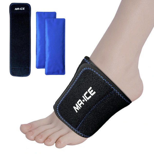 Ankle Ice Pack Wrap for Foot Pain Relief - Ankle Ice Packs for Injuries Reusable Gel Ice Pack for Sprains, Muscle Pain, Bruises - Foot Ice Pack Wrap for Wrist, Knee, Elbow, Achilles Tendon, Shin