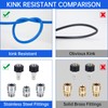 AURORA CAR Pressure Washer Hose 50 FT x 1/4"，Kink Resistant