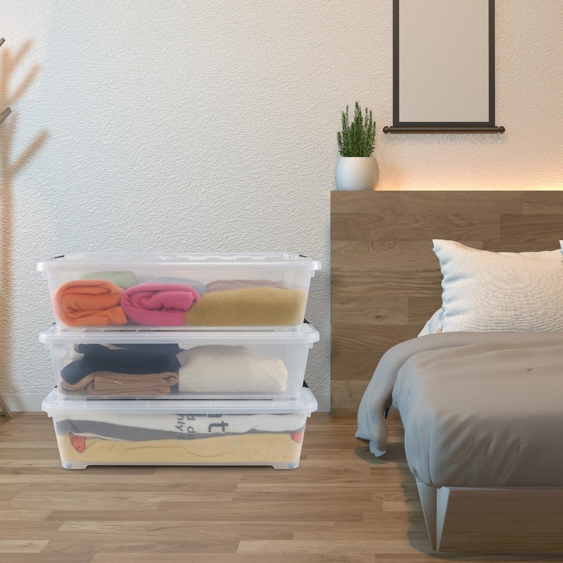 Innouse 40 Quart Under Bed Storage Bin with Wheels, 3