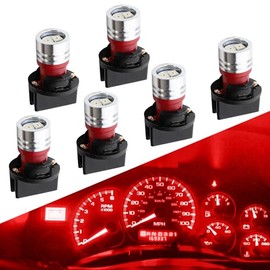 wuyaoyao 6PCS 194 LED Light Bulb, T10 168 W5W 2825 Car Led Lights Replacement Bulb, Super Bright LED Bulbs for Car Interior Dashboard Dome Map Door Dash Courtesy License Plate Lights (Red)