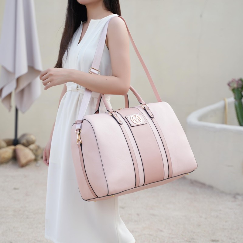 MKF Collection Duffle Bag for Women, Vegan Leather Large Weekender