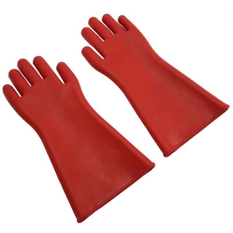 Pair of Electrical Insulated Gloves Natural Rubber Anti Electricity 10000V