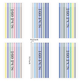 BAYTORY 960Pcs Transparent Highlighter Tape Reusable, Clear Sticky Tabs for Annotating Books, Long Highlighting Strips Page Markers Index Tabs, Sticky Notes Aesthetic Office School Supplies