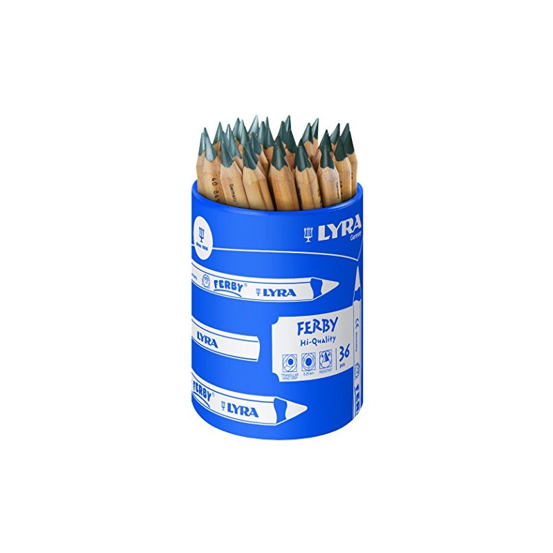 LYRA Ferby Wooden Chunky Graphite Pencils, 36 Pieces, Easy To