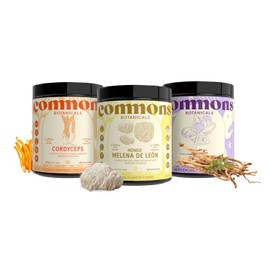 Commons Hongos Adaptogenos - Kit Básico - Melena de Leon, Cordyceps - Extracto Puro en Polvo - 3 Frascos de 100 gr - Energía y Enfoque - 100% Orgánico
