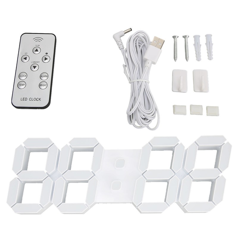 3D LED Wall Clock Brightness Adjustable Innovative 3D Table Wall
