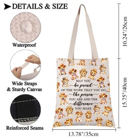 BDPWSS Lion King Tote Bag Lion Cartoon Movie Fans Gift May You Be Proud Of The Work You Do Reusable Grocery Bag For Friend (Be proud lion TG)