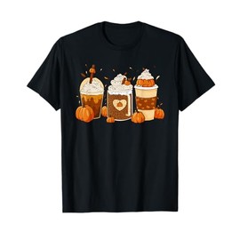 Pumpkin Spice Latte Fall Coffee Thanksgiving Shirt for Women T-Shirt