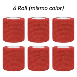 Vendaje Deportivo Autoadherible 6 Roll (Mezcla de Colores), Venda Adhesiva Elástico Atlético de 5CM X 4.5M, Venda Autoadherible, Cinta Cebolla Autoadh