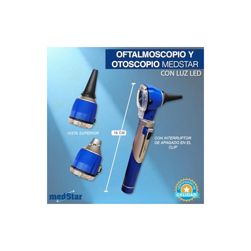 MEDSTAR | Estuche de Oftalmoscopio y Otoscopio con Iluminación de