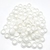 100pcs Plastic White Round Button Plugs Screw Cap, for Chair