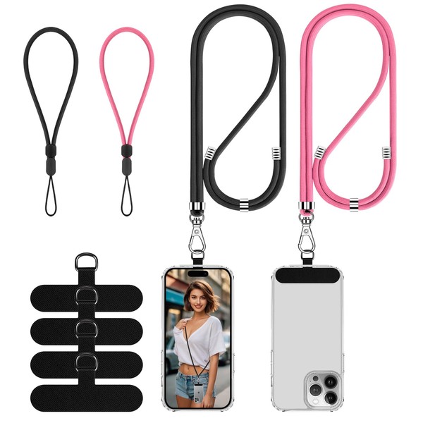 Cell Phone Lanyard, Universal 2× Phone Crossbody Lanyard for Women,