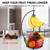 Livabber Countertop Fruit Basket Bowl with Banana Hanger, Modern Standing