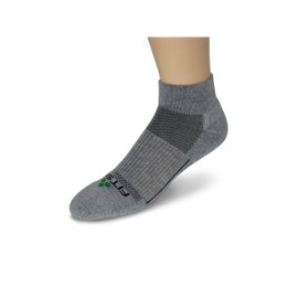 Fitsok CF2 Cushion Quarter Cut Sock, 3-Pack (Gunmetal, X-Large)