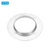 PATIKIL 4" Duct Connector Flange, 2 Pack Metal Straight Pipe