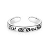 BEILIN 925 Sterling Silver Just Breathe Toe Rings Simple Open